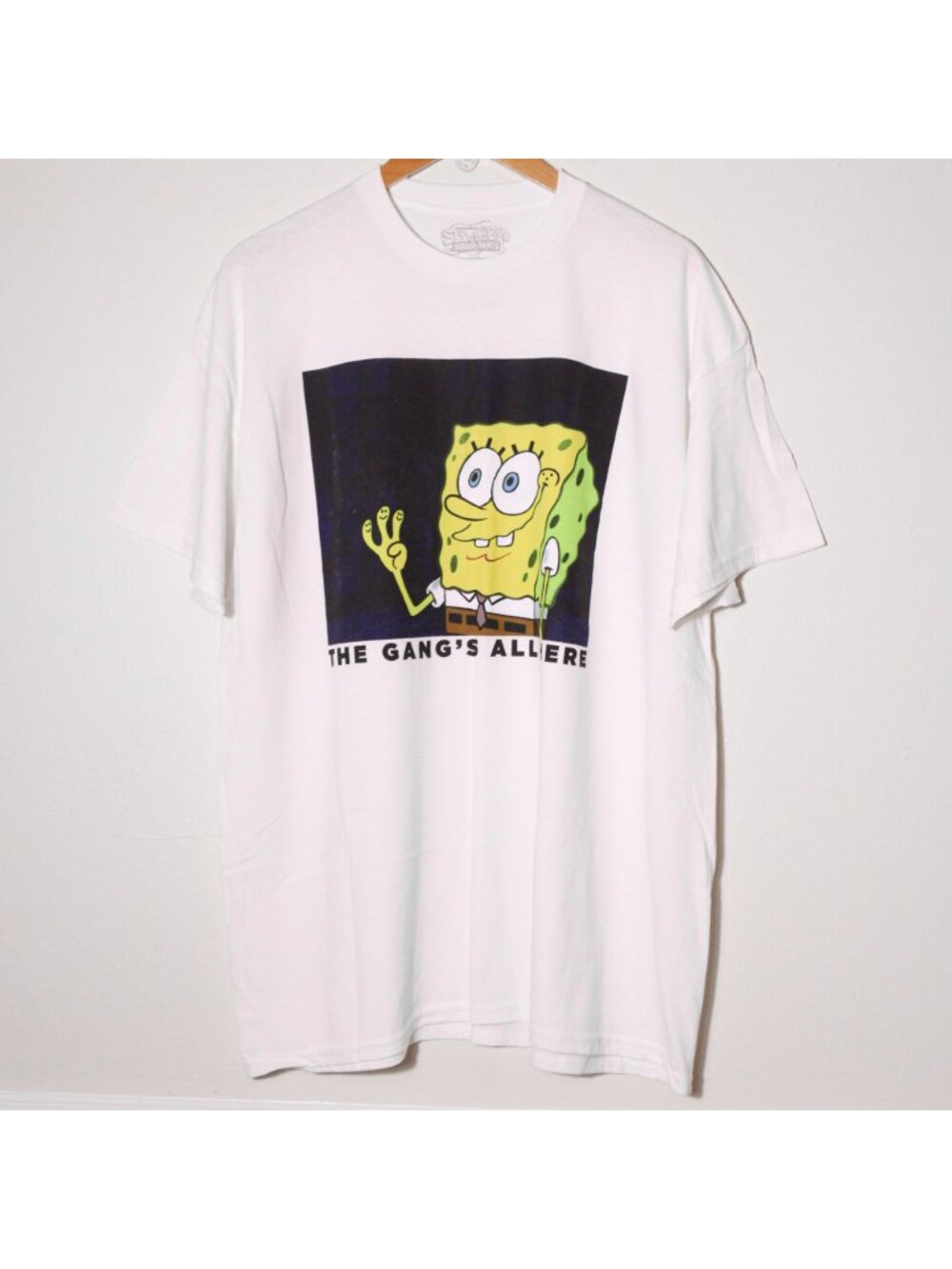 Nickelodeon Spongebob The Gang's All Here Graphic Tee White Size XL
